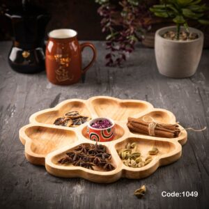 اردو خوری طرح گل پنج خانه چوبی کد 1049