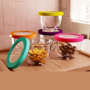 ظرف نگهدارنده شیشه ایی دربدار رنگی 6 عددی مدل ریرا اصفهان