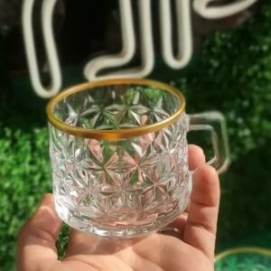 نیم لیوان لب طلا مدل الیکا اصفهان بسته 6 عددی