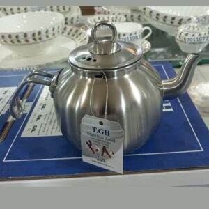 کتری استیل لوله دار 1.5 لیتری مات قیطاسی کد 2080