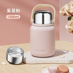 فلاسک استیل دسته طرح چوبی 1300 میل کد 4576