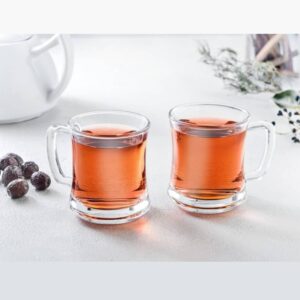 لیوان شیشه ایی دسته دار مدل ونیز زنگان کد 1437