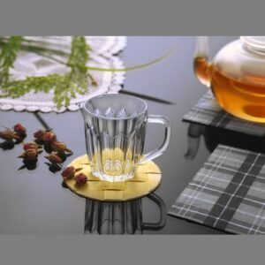 نیم لیوان شیشه ایی دسته دار مدل امیلیا اصفهان کد 476