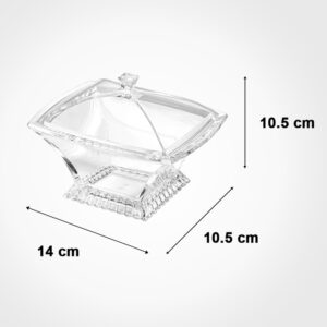 قندان چهارگوش اکرولیک لیمون کد 2461
