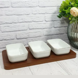 اردورخوری سه خانه مستطیل لمون مدل لارن کد 423