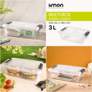 باکس مستطیل پلاستیکی چندکاره لیمون کد 2395