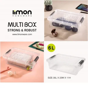 باکس مستطیل پلاستیکی چندکاره لیمون کد2397