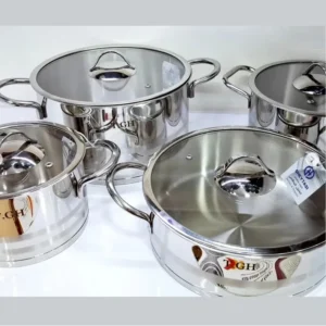 قابلمه استیل کف چدن درب پیرکس سایز 20 قیطاسی