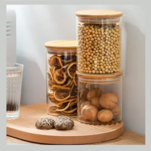 بانکه پیرکس گرد درب بامبو قطر 10 سانتیمتر