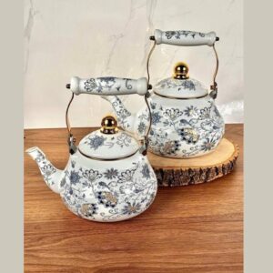 کتری لعابی گلدار خاص 1.5 و 2 لیتری