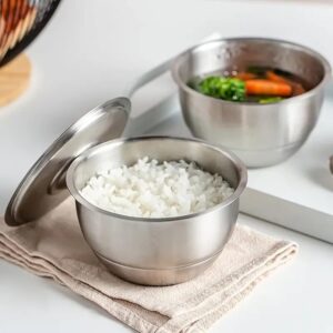 ظرف غذا استیل دربدار سه عددی کد124