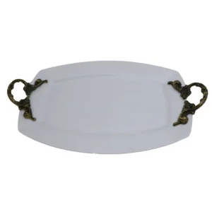 دیس تخت پایه دار دسته پیوتر طلایی مدل کویین کد 141