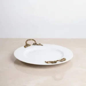 دیس گرد تخت دسته پیوتر پایه دار سایز 28 کد 170